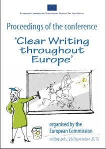Clear writing throughout Europe