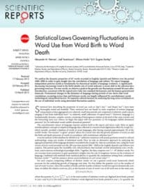 Statistical Laws Governing Fluctuations in Word Use from Word Birth to Word Death