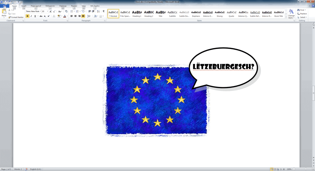 Luxembourg EU language