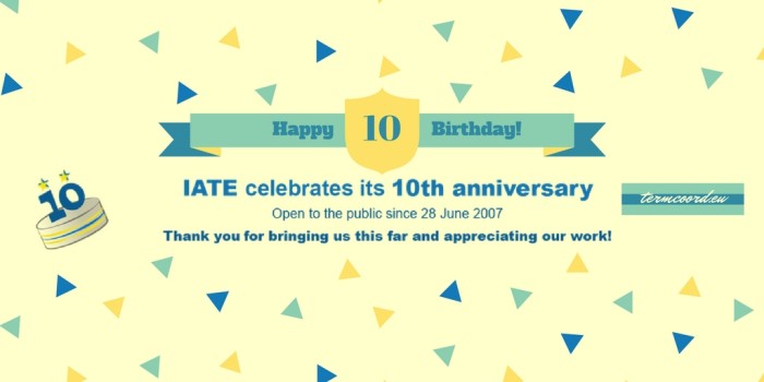 IATE 10 anniversary_banner