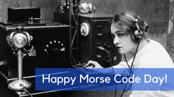 Happy Morse Code Day banner